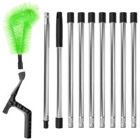 Verstellbarer Dachrinnenreiniger mit Bürste und Schaufel für Dachrinnen, Kronleuchter und Dächer