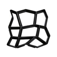 Kunststoffpflasterform für Gehwege, Terrassenplatten und Pflastersteine - 43x43x4cm, geeignet für Beton, umweltfreundlich und wiederverwendbar