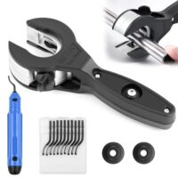 Rohrabschneider Set mit Ersatz-Schneidrad und Entgratwerkzeug für Edelstahl, Kupfer, Stahl, Aluminium und Kunststoff