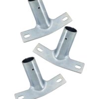 Robuste Metallstielhalter für Besen und Stiele, 3-teiliges Set - stabile Wandbefestigung für Gartenwerkzeuge, Kehrbesen, Schaufeln, Harken - praktische Aufbewahrung für Garage, Schuppen, Haushalt