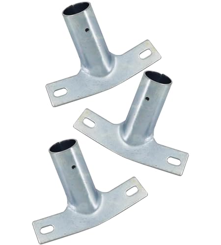 Robuste Metallstielhalter für Besen und Stiele, 3-teiliges Set - stabile Wandbefestigung für Gartenwerkzeuge, Kehrbesen, Schaufeln, Harken - praktische Aufbewahrung für Garage, Schuppen, Haushalt