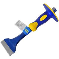 Sicher und effizient arbeiten: S&R Flachmeißel aus Chrom-Vanadium Stahl mit Handschutz in Profi-Qualität, ideal für den beruflichen Einsatz