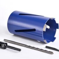 SDS PLUS Diamantbohrkrone 32-150 mm Bohraufsatz Set mit Adapter und Bohrer, ideal für Installationsarbeiten in Beton, Mauerwerk und Stein
