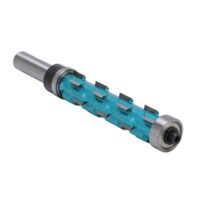 Professionelles Trimmwerkzeug für Heimwerker, Hartmetall-Bündigfräser-Fräser mit 12-mm-Schaft und Doppellager-Spiralschneider für saubere Schnitte in der Holzbearbeitung.
