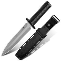 Outdoor-Messer von SMITH CHU mit Kydex-Scheide und Schleifstein, ideal für Trekking, Camping und Survival