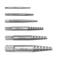 Hochwertiges Schrauben Ausdreher Set 6-teilig mit Linksausdreher und Robuster Screw Extractor für beschädigte oder festsitzende Schrauben 4–25 mm