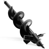 Erdbohrer für harte & steinige Böden, doppelt geschärfter Spitze, Garten Spiralbohrer & Pflanzlochgräber