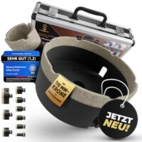 Professionelles Bohrset für den Alltag, 9-teiliges Set mit Diamant-Bohrkronen für Fliesen, Granit, Marmor, Naturstein und Keramik
