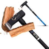 Spaltaxt, Spaltbeil, Axt, Beil, Spalthammer und Fiberglas Forst Set - Eine Sammlung von Werkzeugen für Garten- und Waldarbeiten mit robusten Materialien und Gummi-Mischutzlippe für Sicherheit und Effizienz
