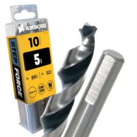 Spiralbohrer Step Force Ø5.0 mm, HSS-G DIN 338 für Stahl, Baustahl, Alu, Buntmetalle - ideal für Bohrmaschinen, Akkubohrer und Standbohrmaschine