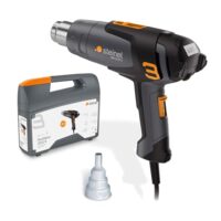 Steinel Heißluftpistole HM 2020 E Set, inkl. Reduzierdüse, 2200 W Heißluftfön mit LCD-Display und Keramikheizung für professionelles Arbeiten in verschiedenen Temperaturen von 80°C bis 630°C