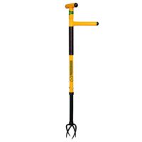 Gartengerät mit T-Griff für Unkrautentfernung und Bodenlockerung, höhenverstellbar und mit Stiel, handliches Gerät für Gartenarbeit