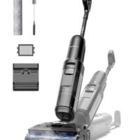 Tineco FLOOR ONE S7 Stretch Steam Nass Trockensauger 160 °C HyperSteam Dampfreiniger, 80 Min Laufzeit, DualBlock Anti-Tangle, FlashDry Selbstreinigung, Dreiseitige Kantenreinigung, hartnäckige Flecken