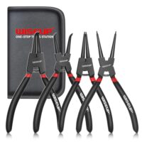 Sicherungsringzange, 170mm Gerade interne und externe Sprengringzange, industrieller Kohlenstoffstahl, Anti-Rutsch und Anti-Schweiß ergonomischer Griff