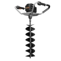 Professioneller Akku-Erdbohrer 40V mit Brushless-Motor, 20 cm Bohrer und zwei Geschwindigkeiten, Anti-Kickback-Sicherheit und ergonomischem Entwurf.