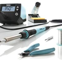 Professionelle 1-Kanal-Lötstation von Weller, Temperaturbereich 100°C – 450°C, für Anfänger und Fortgeschrittene, ESD-sicherer Konstruktion, enthält Lötpins, Seitenschneider und Lotdraht