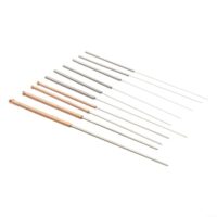 Set aus 10 Edelstahl-Düsenreinigungsnadeln mit verschiedenen Durchmessern (0,15 bis 1,0 mm) für die Wartung von 3D-Druckausrüstung