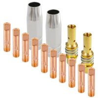 Ersatzteile für Schweißanlagen, 14-teiliges Set, MAG/MIG-Schweißbrenner-Verschleißteile-Set, hochwertige Materialien, optimale Leitfähigkeit