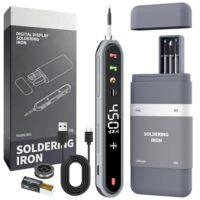 Akku Lötkolben Set mit USB-C Lötkolben, 1400 mAh Akku und 3 Lötspitzen für Elektronik & DIY-Projekte