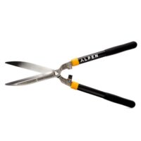 Hochwertige Heckenschere mit geschmiedeten Karbonstahlklingen und ergonomischen Aluminiumgriffen für Profi- und Hobbygärtner. Präziser und langlebiger Schnitt, Stoßdämpfer für angenehmes Arbeiten.