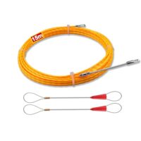 Einziehfeder 15m für Kabel & Elektroinstallationen - Hochwertiger Ziehband-Kabelextraktor mit glatter, runder Kugel und schraubenfester Verbindungsmethode.