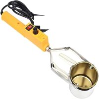 Elektrischer Schmelztiegel für Metallguss, Bleigießtopf mit Temperaturregelung von 150-450 Grad Celsius, Edelstahl gefertigt und Nickel-Chrom-Heizkern, ideal für Metallogiemaßen und -formen