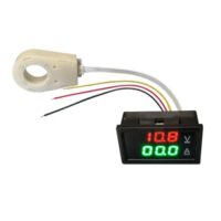 Enwye DC-Volt-Ampere-Meter, Amperemeter für professionelle Anwendungen mit Doppelanzeige und Hall-Effekt-Sensoren zum Messen von Spannung und Stromstrom in einem Bereich von 5-100V und 0-100A