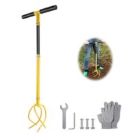 Gartenkralle Twist, multifunktionales Gartengerät mit Stiel und vertikaler Ausrichtung, ideal für Bodenbelüftung, Unkrautentfernung und Verbesserung der Bodenstruktur