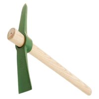 DIYEAH Stahlspitzhacke mit Holzstiel - Multifunktionales Grabwerkzeug für Garten, Obstgarten und Baumschule