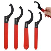 Gewinde Schlüssel, 4 Stück Haken Schlüssel Werkzeug, C Förmiger Schraubenschlüssel, Stoß Spanner Schraubenschlüssel, Schockschlüssel, für Anziehen oder Lösen von Kontermuttern in engen Räumen