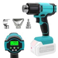 Kabellose Heißluftpistole für Makita 18V Akku, hohe Temperatur und Luftstrom Einstellbarkeit, LCD-Digitalanzeige, ideal für Farbentfernen, Löten und Schrumpfen.