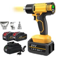 Heißluftpistole mit LCD-Digitalanzeige, 60°C - 540°C Temperatur und Luftstrom einstellbar, professionelles Werkzeug für Entlacken, Schrumpfen und Abbeizen