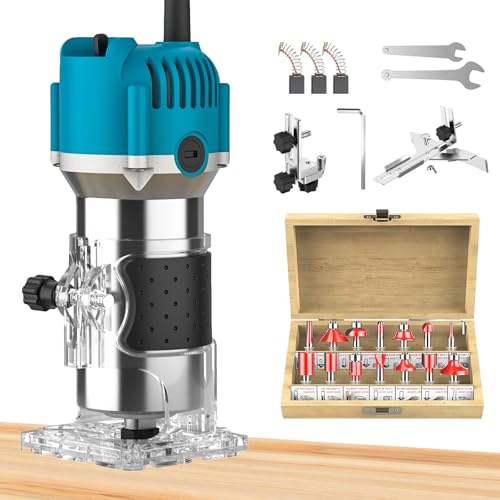 Effektive 800W Holzfräse mit stufenloser Geschwindigkeitsregelung, perfekt für Kantenfräsen, Nuten und Fasen, hochwertiges Material