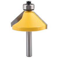 KATUR 45-Grad-Fasen- und Kantenfräser, Hartmetall-Fasenfräser mit 1/4 Zoll-Schaft für Holzbearbeitung, hochwertige Werkzeuge für Fasenfräsen in Holz, MDF, Spanplatten usw.