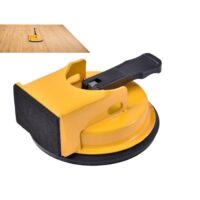 Laminatverlegungswerkzeug mit robustem Greifer und Saugnapf für präzise Bodenfugenreparatur, geeignet für Holzböden, Fliesen und Laminat.