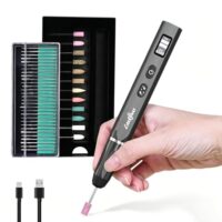 Liberrway Mini-Gravierstift - Einsteigerfreundlich, einstellbare Drehzahl für Metall, Glas, Holz, Keramik und Kunststoff. Komplettes Set mit 42 Gravierklingen für DIY und Geschenke.