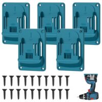Wandhalterung für Makita 18V Akkuschrauber & Elektrowerkzeuge, Halterung Set mit 5-tlg Maschinenhalter, Werkstatt Garage Organizer Kompatibel mit 14.4-18V