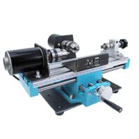 Micro Metall Drehmaschine mit variabler Geschwindigkeit, ideal für präzises Metallarbeiten an kleinen Teilen, 7000 RPM, 24V, 400W