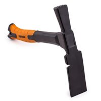 Maurerhammer mit Stahlkopf und Fiberglasstiel, ideal für das Formen, Anritzen und Zuschlagen von Materialien wie Stein, Fliesen, Ziegel und Glasbeton. Ergonomischer Griff für besseren Halt und hohe Qualität.