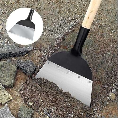 Multifunktionale Gartenschaufel für Unkraut und Moos, Manganstahl Reinigungsschaufel für den Garten, Outdoor-Garten-Reinigungsschaufel mit ergonomischem Griff, widerstandsfähig gegen Korrosion