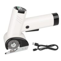 Multifunktionale Elektrische Schere mit LED-Licht, 4 Geschwindigkeitsstufen für Karton, Pappe, Teppich, Leder, Filz und Kunststoff