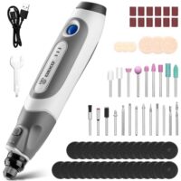 Multifunktionswerkzeug Akku mit 70 Zubehörstücken, LED-Licht und Gravierstift für Schneiden, Bohren, Polieren, Reinigen und Gravieren