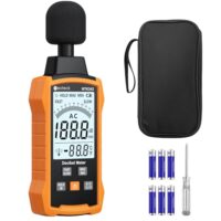 Digitaler Schallpegelmesser für die Messung von 30-130 dB mit LCD-Display und A/C Gewichtung, tragbar und einfach zu bedienen