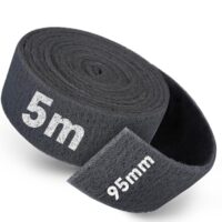 PMIQSA Schleifvlies Rolle 5 m x 95 mm Korn 1000 für professionelle Anwendungen, hochwertiges Schleifpad/Schleiffleece für Holz, Edelstahl und Metall