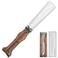 Professionelle Japansäge für Holzbearbeitung, Klapp-Zweischneidig Zugsäge mit 300mm SK85 Karbonstahlblatt, ideal für Querschnitt und Längsschnitt bei Hartholz und Weichholz