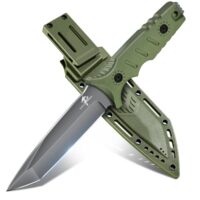 Hochwertiges Outdoor-Messer mit Kydex-Scheide, D2-Stahl-Klinge und G10-Griff für Camping und Abenteuer