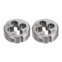 QuarkZman 2 Stück Runde Schneideisen mit Metrischem M8 x 1,25 Gewinde und Legiertem Werkzeugstahl für Reparatur und Wartung von Rohren, Platten und Maschinen