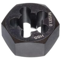 Quarkzmann Sechskantschneideisen M15x1, Rechtshänder Gewindeschneideisen, Schwarz für Metallbearbeitung und Reparatur von Maschinen
