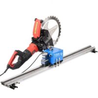 Elektrische Ringsäge Set mit Automatischer Verfahrfunktion, Legierungsschiene, Einstellbare Schnitttiefe & Wand-Schnitthalterung - Perfekt für Schrägen, Böden und gerade Wände 2.5m