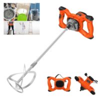 Rührwerk Farb- / Betonmischer 2600 W Profi Mörtelrührer Rührgerät Zementrührer - Soft Start - mit 6-Gang Getriebe - 2 m Gummikabel - inkl. Rührer 120 * 600 mm